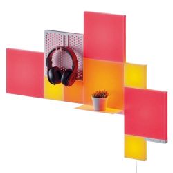 Nanoleaf RGB Blocks Combo XL Smarter Kit 10-Pack, Create an Illuminated Display,  Mix of Panel Sizes, Pegboard & Shelf, Screen MirrorMusic Reaction, AppVoiceManual Control