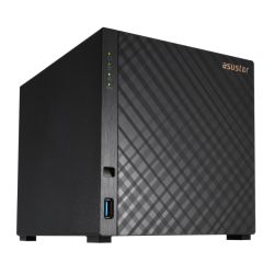 ASUSTOR AS1104T DRIVESTOR 4 4-Bay NAS Enclosure (No Drives), Quad Core 1.4GHz CPU, 1GB DDR4, USB3, 2.5GB LAN, Rose Gold Logo External NAS