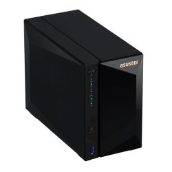 ASUSTOR AS3302T DRIVESTOR 2 Pro 2-Bay NAS Enclosure (No Drives), Quad Core CPU, 2GB DDR4, USB3, 2.5GB LAN, Rose Gold Logo External NAS