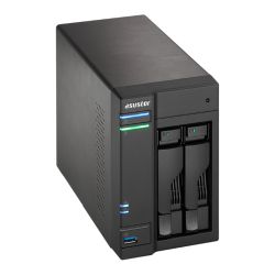 ASUSTOR AS6302T 2-Bay NAS Enclosure (No Drives), Dual Core CPU, 2GB DDR3L, HDMI, USB3 Type-C, Wake on WAN, Dual GB LAN External NAS