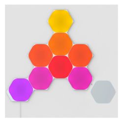 Nanoleaf Shapes Hexagons Starter Kit 9-Panels, RGB, Create an Illuminated Display, Ultra-Thin Panels, Screen MirrorMusic Reaction, AppVoiceManual Control