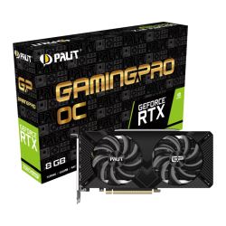 Palit RTX2060 SUPER GamingPro OC, 8GB DDR6, HDMI, 3 DP, 1710MHz Clock, LED lighting, Overclocked Graphics Cards