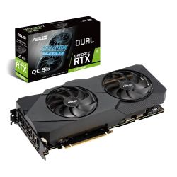 Asus DUAL RTX2070 SUPER EVO OC, 8GB DDR6, HDMI, 3 DP, 1845MHz Clock, NVlink, 0dB Tech, NVLink, Overclocked Graphics Cards