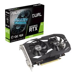 Asus DUAL RTX3050 OC, PCIe4, 6GB DDR6, DVI, HDMI, DP, 1537MHz Clock, Overclocked