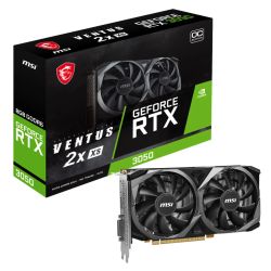 MSI RTX3050 VENTUS 2X XS 8G OC, PCIe4, 8GB DDR6, DVI, HDMI, DP, 1807MHz Clock, Overclocked