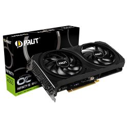 Palit RTX4060 Infinity 2 OC, PCIe4, 8GB DDR6, HDMI, 3 DP, 2565MHz Clock, 0dB Mode, Overclocked 