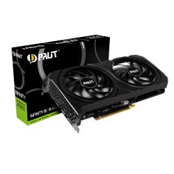 Palit RTX4060 Infinity 2, PCIe4, 8GB DDR6, HDMI, 3 DP, 2460MHz Clock, 0dB Mode