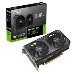 Asus DUAL RTX4060 V2 OC, PCIe4, 8GB DDR6, HDMI, 3 DP, 2535MHz Clock, Overclocked