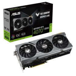 Asus TUF GAMING RTX4070 Ti SUPER OC, 16GB DDR6X, 2 HDMI, 3 DP, 2670MHz Clock, RGB Lighting, Overclocked 