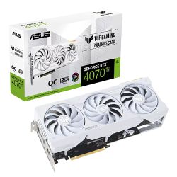 Asus TUF GAMING RTX4070 Ti White OC, PCIe4, 12GB DDR6X, 2 HDMI, 3 DP, 2760MHz Clock, RGB Lighting, Overclocked