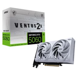 MSI RTX5060 8G VENTUS 2X OC WHITE, PCIe5, 8GB DDR7, HDMI, 3 DP, 2535MHz Clock, Overclocked