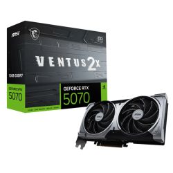 MSI RTX5070 12G VENTUS 2X OC, PCIe5, 12GB DDR7, HDMI, 3 DP, 2557MHz Clock, Overclocked, SFF-Ready