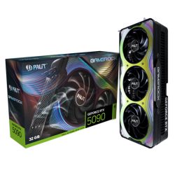 Palit RTX5090 GameRock, PCIe5, 32GB DDR7, HDMI, 3 DP, 2407MHz Clock, RGB Lighting