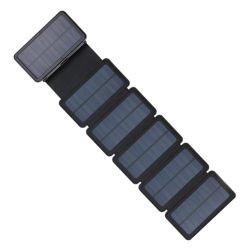 Sandberg 420-73 7.5W 6-Panel Solar Powerbank, 20000mAh, 1x USB-C, 2x USB-A, Power-Through, IPX4, Flashlight, Foldable, 5 Year Warranty
