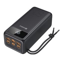 Sandberg 420-75 PD 130W 50000mAh Powerbank, 2x USB-C 1 @ 100W, 3x USB-A, Always-ON-Mode, Flashlight, Status Display, 5 Year Warranty