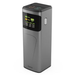 Hama High Power 150W 24000mAh Power Pack, 2x USB-C, USB-A, Fast Charging, Colour Display