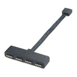 Akasa 4-pin RGB LED Splitter Cable, up to 4 Devices, 10cm, Aura Sync Compatible LED / RGB