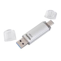 Hama C-Laeta 32GB USB-AUSB-C Memory Pen, Metal Casing, OTG, 40 MBs