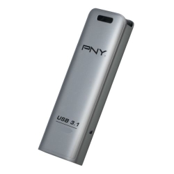 PNY 64GB USB 3.1 Memory Pen, Elite Steel, Capless Sliding Design, Durable Metal Housing USB Pen Drives