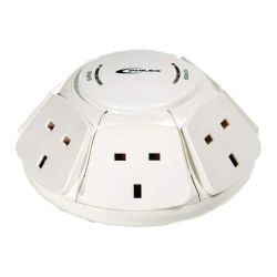 Philex_PowerDome_Multi_Socket_Extension_Dome_6-Way_1M_Cable_13A_Surge_Protected