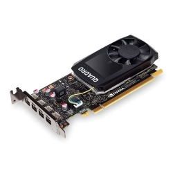 PNY Quadro P1000 Professional Graphics Card, 4GB DDR5, 640 Cores, 4 miniDP 1.2 (4 x DVI adapters), Low Profile (Bracket Included), Retail