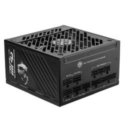 MSI 1000W MPG A1000GS PCIE5 ATX 3.1 PSU, Fully Modular, 80+Cybenetics Gold, Dual 12V-2x6, Semi Digital Design, PCIe 5.1