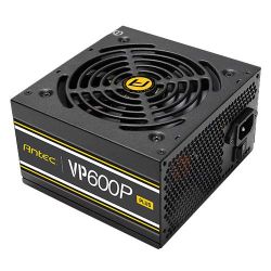 Antec 600W VP600P PLUS PSU, Fully Wired, ATX V2.4, 12cm Silent Fan, 80+ White, Continuous Power Power Supplies