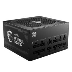 MSI 750W MAG A750GL PCIE5 ATX 3.1 PSU, Fully Modular, 80+Cybenetics Gold, LLC Full-Bridge, PCIe 5.1