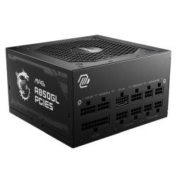 MSI 850W MAG A850GL PCIE5 ATX 3.1 PSU, Fully Modular, 80+Cybenetics Gold, LLC Full-Bridge, PCIe 5.1