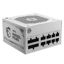 MSI 850W MAG A850GL PCIE5 WHITE ATX 3.1 PSU, Fully Modular, 80+Cybenetics Gold, LLC Full-Bridge, PCIe 5.1