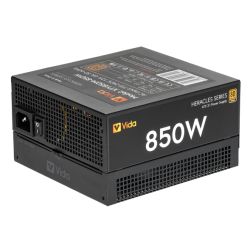 Vida 850W Heracles Black ATX 3.1 Gaming PSU, 80+ Bronze, 14cm Ultra-Quiet FDM Fan, Flat Black Cables, PCIe 5.1, Power Lead Not Included