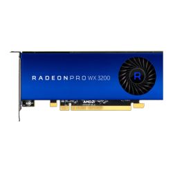 AMD Radeon Pro WX 3200 Professional Graphics Card, 4GB DDR5, 4 miniDP, 1.66TFLOPS, Low Profile