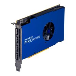 AMD Radeon Pro WX 5100 Professional Graphics Card, 8GB DDR5, 4 DP 1.4 2 x DVI adapters, 1086MHz Clock, CrossFire