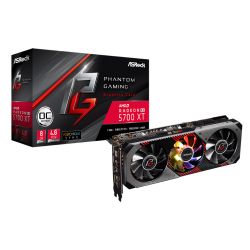 Asrock RX5700 XT Phanton Gaming D 8G OC, 8GB DDR6, PCIe4, HDMI, 3 DP, 1945MHz Clock, RGB Lighting, Overclocked Graphics Cards