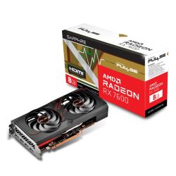 Sapphire PULSE RX7600, 8GB DDR6, PCIe4, HDMI, 3 DP, 2755MHz Clock