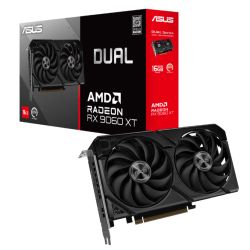 Asus DUAL RX9060 XT, PCIe5, 16GB DDR6, HDMI, 2 DP, 3250MHz Clock, Compact SFF-Ready