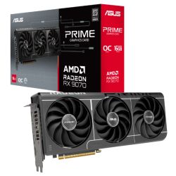 Asus PRIME RX9070 EVO OC, PCIe5, 16GB DDR6, HDMI, 3 DP, 2610MHz Clock, Overclocked, Compact SFF-Ready