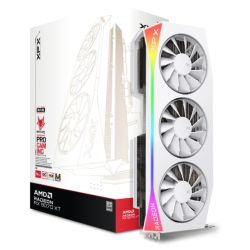 XFX Mercury RX9070 XT OC White Magnetic Air Edition with RGB, PCIe5, 16GB DDR6, HDMI, 3 DP, 3100MHz Clock, Overclocked