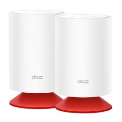 TP-LINK (DECO Voice X20) Whole Home Mesh Wi-Fi 6 System with Alexa Built-In, 2 Pack, Dual Band AX1800, 2x GB WAN/LAN, OFDMA & MU-MIMO