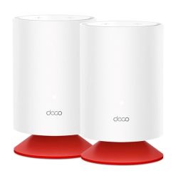 TP-LINK (DECO Voice X20) Whole Home Mesh Wi-Fi 6 System with Alexa Built-In, 2 Pack, Dual Band AX1800, 2x GB WAN/LAN, OFDMA & MU-MIMO Routers/Mesh Systems