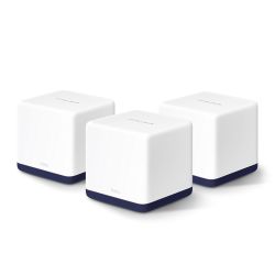 Mercusys (HALO H50G) Whole-Home Mesh Wi-Fi System, 3 Pack, Dual Band AC1900, 3 x LAN on each Unit, AP Mode