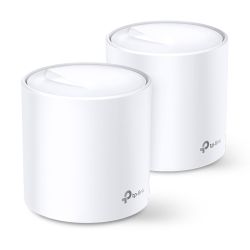 TP-LINK (DECO X60) AX3000 Wireless Whole Home Mesh Wi-Fi System, 2 Pack, OFDMA & MU-MIMO, WPA3 Encryption & TP-Link HomeCare