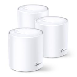 TP-LINK (DECO X60) AX3000 Dual Band Wireless Whole Home Mesh Wi-Fi System, 3 Pack, 2x LAN, OFDMA & MU-MIMO, TP-Link HomeCare