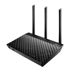 Asus (RT-AC66U B1) AC1750 (450+1300) Wireless Dual Band GB Cable Router, USB 3.0, Fixed Antennas Routers/Mesh Systems