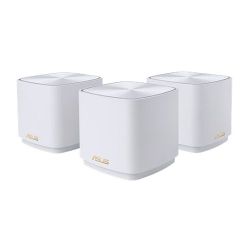 Asus (ZenWiFi AX Mini (XD4)) AX1800 Wireless Dual Band Mesh Mini System, 3 Pack, AiMesh, AiProtection, White Routers/Mesh Systems