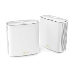 Asus ZenWiFi XD6 AX5400 Dual-Band Wi-Fi 6 Routers, 2 Pack, 3x GB LAN, GB WAN, AiMesh Tech, Tri-Core Processor, White