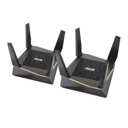 Asus RT-AX92U 2 Pack AiMesh WiFi System, AX6100 400+867+4804 Tri-Band, 802.11ax, AiProtection Pro, Flexible SSID