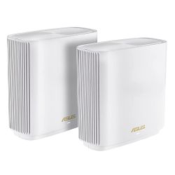 Asus ZenWiFi XT9 AX7800 Tri-Band Wi-Fi 6 Mesh System, 2 Pack, 160MHz Bandwidth, 2.5G WAN, USB, Parental Controls, White