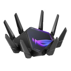 ASUS GT-AXE16000 ROG Rapture AXE16000 Wi-Fi 6E Quad-Band Gaming Router, 6GHz Band, Dual 10G LAN, 2.5G WAN, AiMesh, VPN Fusion, RGB