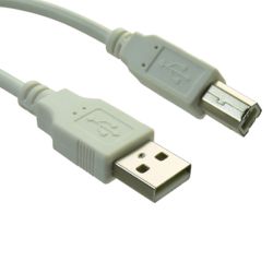 Sandberg USB 2.0 A to B Printer Cable, Male to Male, 2 Metres, Clear Bag Packaging, 5 Year Warranty USB